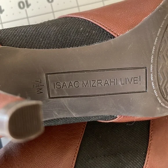 Isaac Mirzahi Live Viviana brown leather ankle boots with heels - Picture 9 of 11